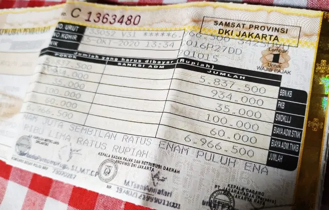 berapa denda telat bayar pajak motor