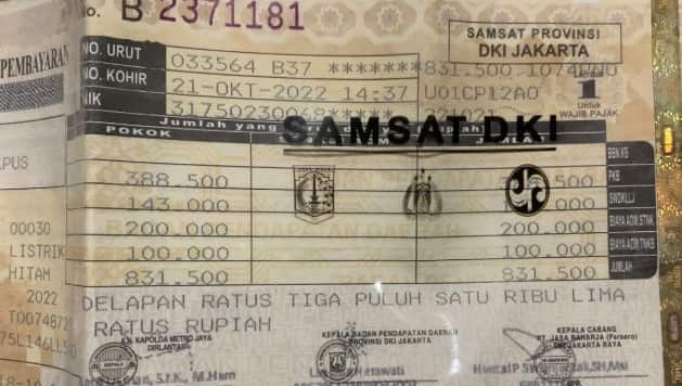 cara bayar pajak kendaraan atas nama orang lain